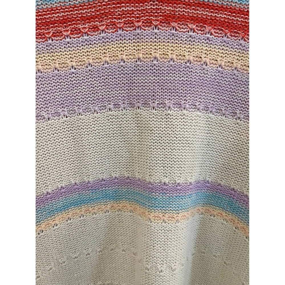 Tribal Jeans Pastel Striped V-Neck Knit Sweater 3/4 Sleeve Fisherman Coastal P/S - Picture 4 of 10